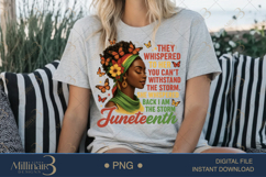Juneteenth I Am The Storm PNG Powerful Clipart for Shirts, Product Image 5