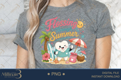 Flossing Through Summer PNG, Cute Dental Assistant Summer Su Product Image 5