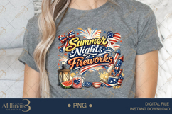 Summer Nights and Fireworks PNG, Patriotic Summer Sublimatio Product Image 5