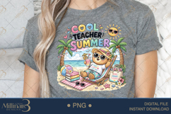 Cool Teacher Summer PNG Cute Teacher Beach Clipart | Funny Product Image 5