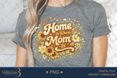 Blooming Mama Groovy Floral Bundle PNG, 20 Retro Mom Designs Product Image 6