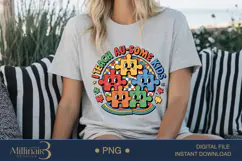 I Teach Au-Some Kids PNG | Autism Awareness Teacher PNG Product Image 5
