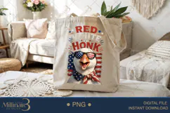 Red White And Honk PNG, Funny Patriotic Goose Sublimation De Product Image 5