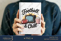 Football and Chill PNG | Game Night Digital Clipart | Game Product Image 5