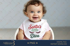 Santa’s Little Diva PNG | Glam Christmas Clipart for Girls | Product Image 5