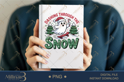 Dashing Through The Snow Ghost PNG | Funny Christmas Clipart Product Image 5