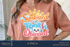 Sunkissed and Tooth Obsessed PNG, Funny Summer Dental Assist Product Image 5