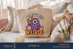 My Favorite Weirdo PNG, Funny Halloween Quote Design, Cute S Product Image 5