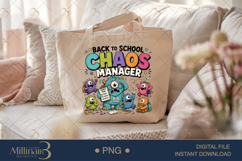 Back to School Professional Chaos Manager PNG, Funny Teacher Product Image 5