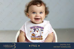 Tiny Goose Big Boo PNG, Cute Halloween Goose PNG, Ghost Goos Product Image 5