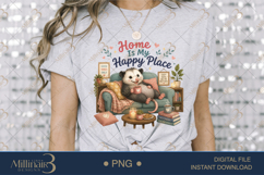 Home Is My Happy Place PNG, Cozy Possum Homebody Sublimation Product Image 6
