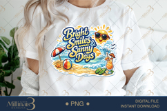 Bright Smiles and Sunny Days PNG, Summer Beach Sublimation D Product Image 6