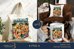 Cool Babe PNG Summer Beach Couple Design, Trendy Tropical Gi Product Image 6