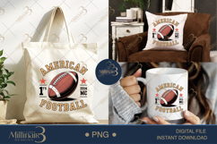 American Football PNG Clipart | Vintage Sports Ball Sublimat Product Image 6