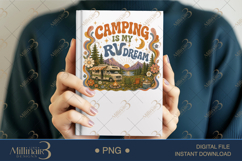 Camping Is My Therapy PNG, Retro RV Camping Sublimation Desi Product Image 6