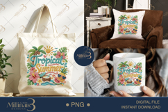 Tropical Summer PNG, Crochet Beach Sublimation Design Product Image 6