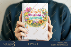 Living My Wildflower Summer PNG, Watercolor Floral Wreath Product Image 6