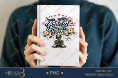 Grateful for the Brave PNG, Patriotic Thanksgiving Turkey De Product Image 6