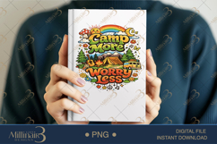 Camp More Worry Less PNG, Retro Camping Sublimation Design, Product Image 6