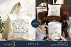 Poppin Down The Bunny Trail PNG, Crochet Easter Sublimation Product Image 6