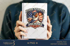 Stars Stripes and Honks PNG, Funny Patriotic Goose Sublimati Product Image 6