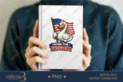 Honk For Freedom PNG, Funny Patriotic Goose Sublimation Desi Product Image 6