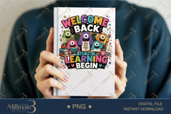Welcome Back Let the Learning Begin PNG, Funny Teacher Monsters Product Image 6