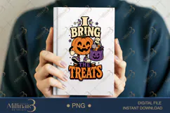 I Bring the Treats PNG, Funny Halloween Candy Quote Design, Product Image 6