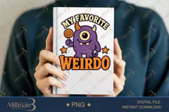 My Favorite Weirdo PNG, Funny Halloween Quote Design, Cute S Product Image 6