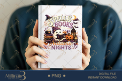 Spells Books and Autumn Nights PNG, Cute Halloween Book Love Product Image 6