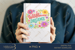Wildflower Dreams PNG Watercolor Floral Design, Retro Boho Product Image 6