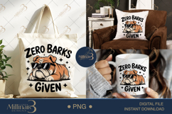 Zero Barks Given PNG | Funny Bulldog with Sunglasses Clipart Product Image 6
