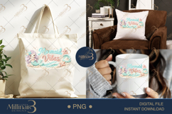 Mermaid Vibes PNG, Crochet Mermaid Sublimation Design, Cute Product Image 6