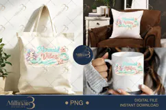 Mermaid Vibes PNG, Crochet Mermaid Sublimation Design, Cute Product Image 6