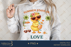 Summer State of Love PNG Cute Duck Tropical Clipart | Funny Product Image 3
