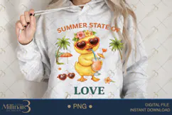 Summer State of Love PNG Cute Duck Tropical Clipart | Funny Product Image 3