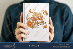 Stay Wild Mom PNG, Retro Fall Mama Design, Boho Floral Mom Q Product Image 6