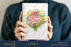 Bloom Vibes PNG Watercolor Floral Bouquet Design, Boho Flowe Product Image 6