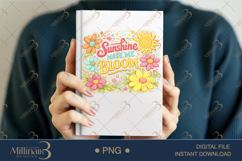 Sunshine Made Me Bloom PNG Watercolor Floral Design, Retro B Product Image 6