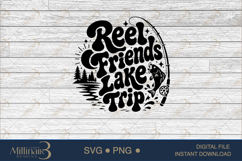 Reel Friends Lake Trip SVG PNG, Funny Fishing Friends Shirt Product Image 6