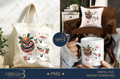 Funny Christmas Ghosts PNG | Cute Spooky Holiday Clipart Product Image 6