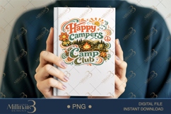 Happy Campers Club PNG, Retro Camping Sublimation Design, Ca Product Image 6