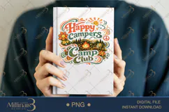 Happy Campers Club PNG, Retro Camping Sublimation Design, Ca Product Image 6