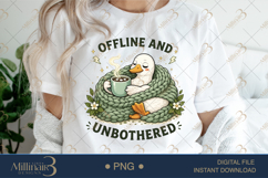 Offline and Unbothered PNG, Cozy Introvert Duck Sublimation Product Image 6