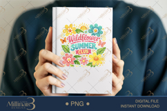 Wildflower Summer Club PNG, Watercolor Floral Summer Design, Product Image 6