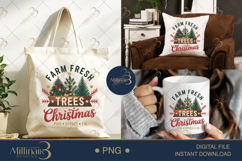 Farm Fresh Christmas Trees PNG | Rustic Holiday Sublimation Product Image 6