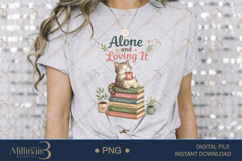Alone and Loving It PNG, Introvert Cat Sublimation Design, C Product Image 6