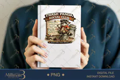 Trash Panda Social Club PNG, Funny Raccoon Digital Design, M Product Image 6