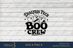 Dialysis Tech Boo Crew SVG PNG, Funny Halloween Dialysis Tec Product Image 6
