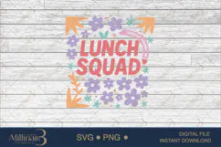 Lunch Squad SVG PNG | School Cafeteria Staff Cut File for Sh Product Image 6